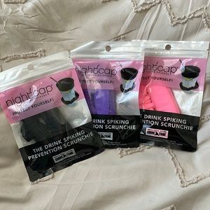 (3) Nightcap Drink Spike Prevention Scrunchies